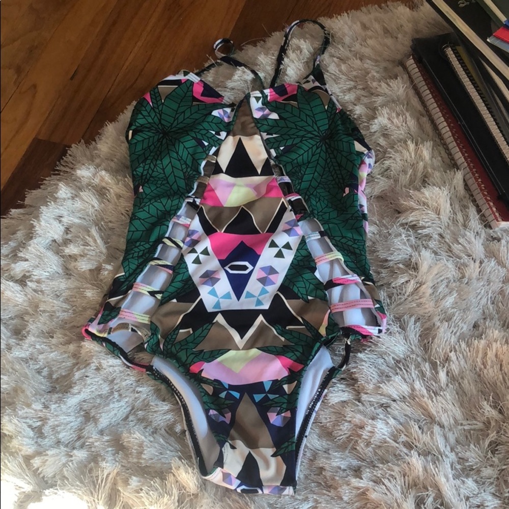 Green swimsuit